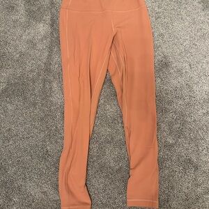 Lululemon Athletica Orangey peach Leggings High-Waisted Lightweight